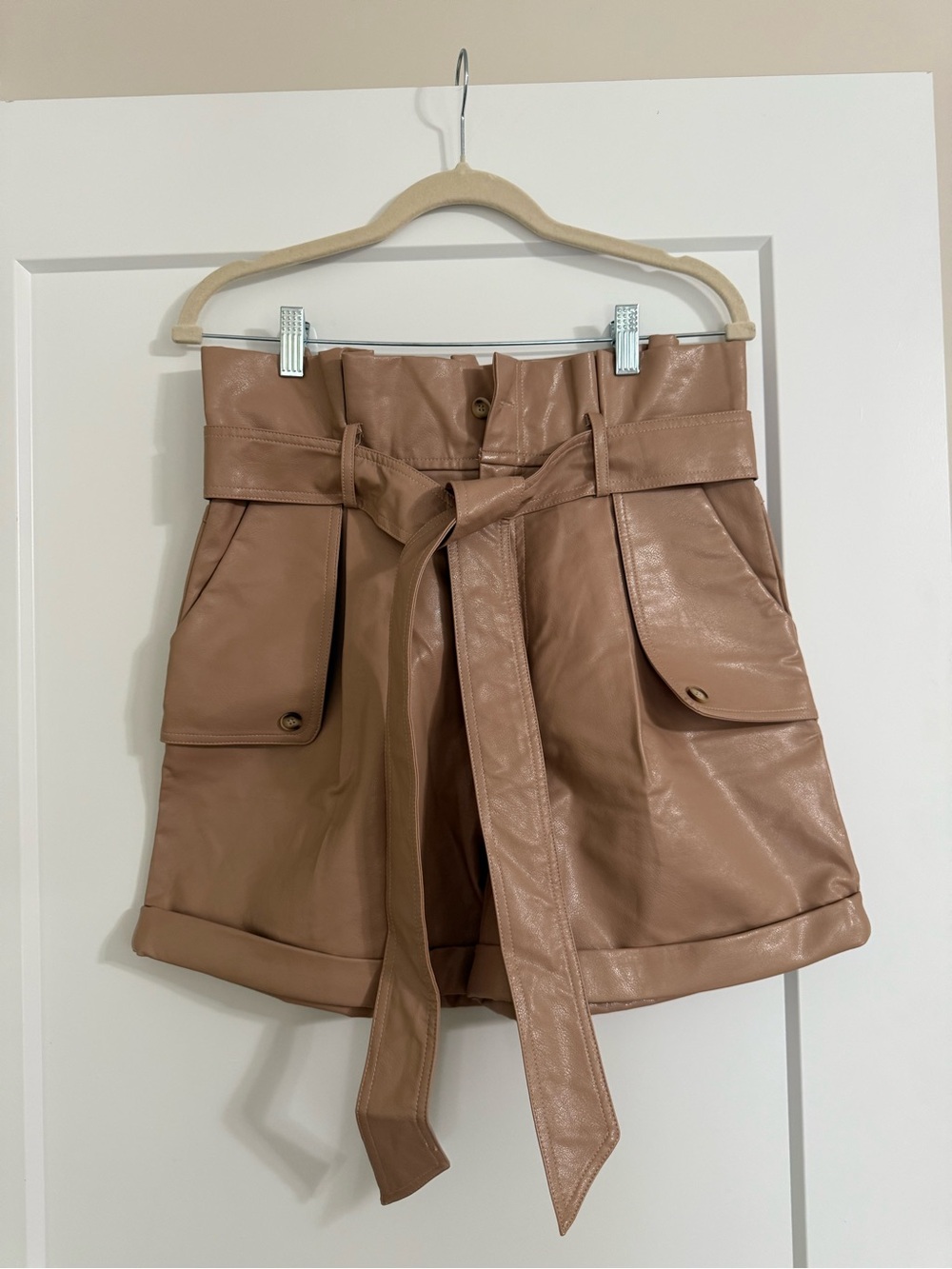 KARLIE leather shorts - NWT